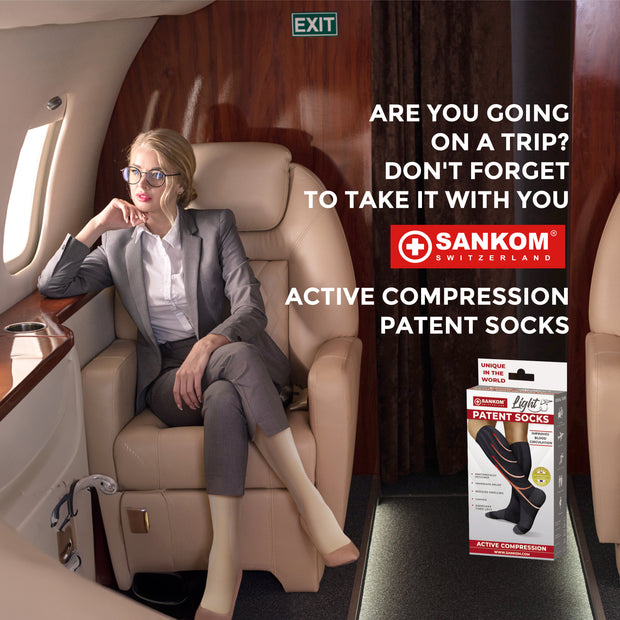SANKOM PATENT ACTIVE COMPRESSION LIGHT SOCKS -  BLACK *Special offer*