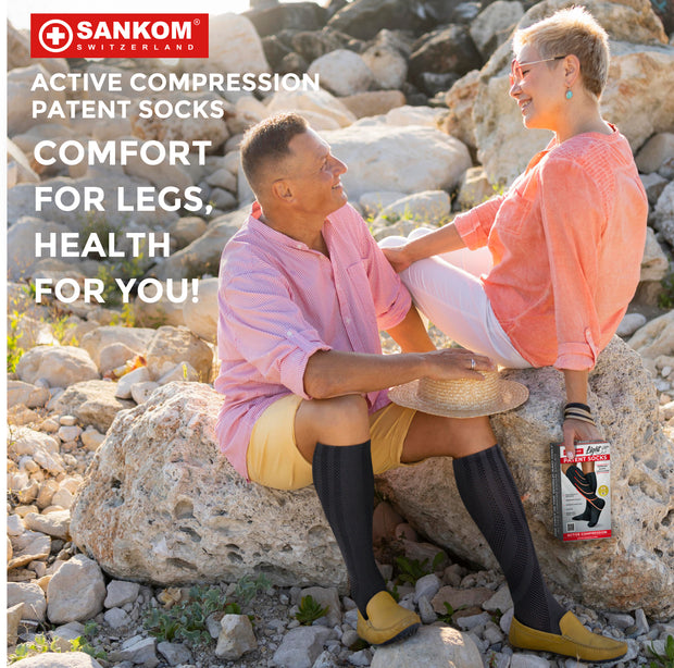 SANKOM PATENT ACTIVE COMPRESSION LIGHT SOCKS -  BLACK *Special offer*