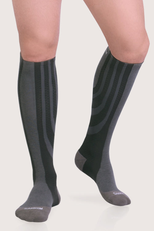 SANKOM PATENT ACTIVE COMPRESSION SOCKS - GREY