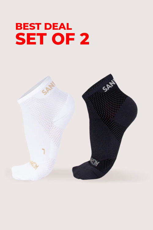 SANKOM ACTIVE COMPRESSION LIGHT ANKLE SOCKS – SET OF 2