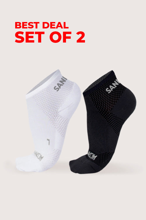 SANKOM ACTIVE COMPRESSION LIGHT ANKLE SOCKS – SET OF 2