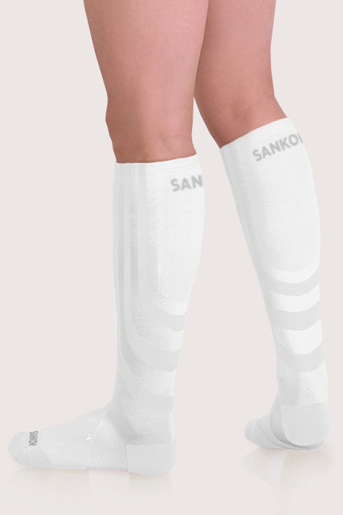 SANKOM PATENT ACTIVE COMPRESSION SOCKS  - WHITE