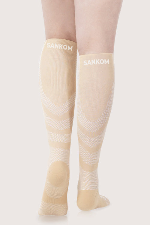 SANKOM PATENT ACTIVE COMPRESSION LIGHT SOCKS - BEIGE