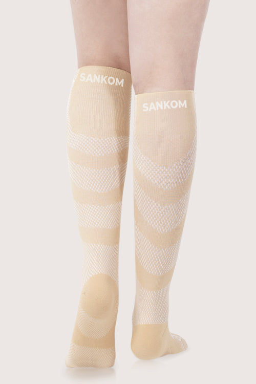 SANKOM PATENT ACTIVE COMPRESSION LIGHT SOCKS - BEIGE