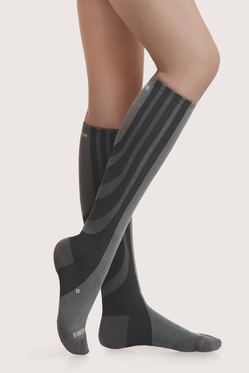 SANKOM PATENT ACTIVE COMPRESSION SOCKS - GREY
