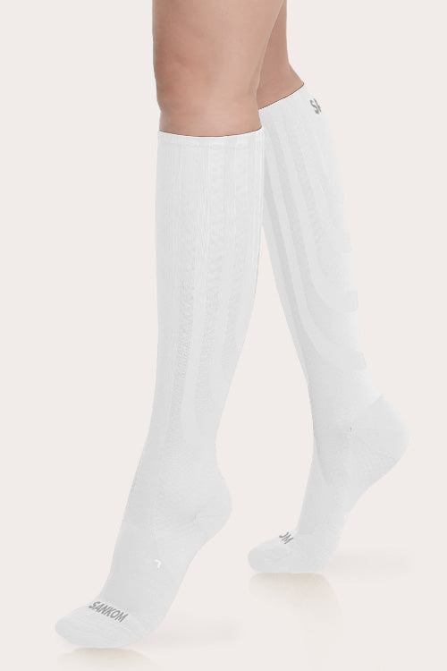 SANKOM PATENT ACTIVE COMPRESSION SOCKS  - WHITE