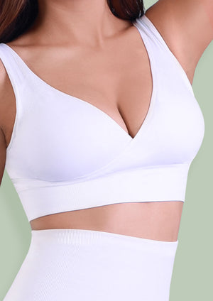 Sankom Compression Shapewear Lace Detailed 3/4 Sleeve Bra 