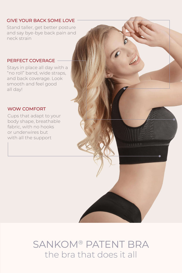 SANKOM PATENT BRA - CLASSIC BLACK