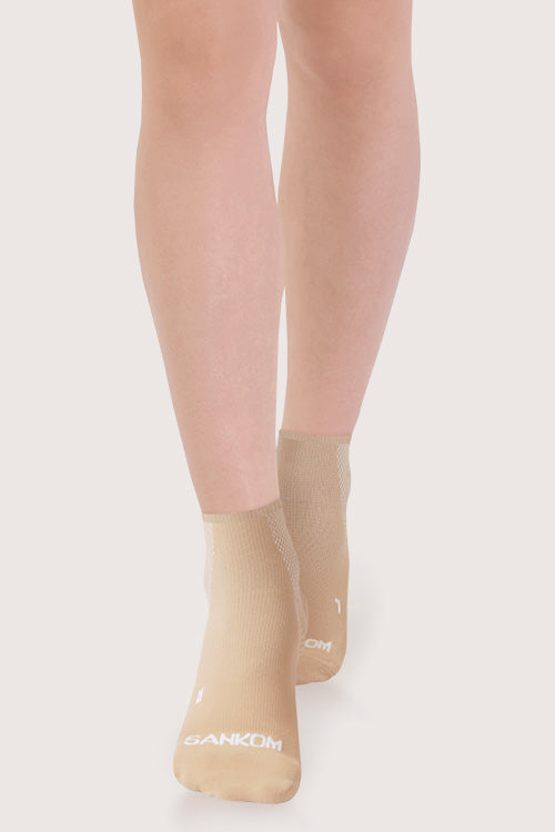 SANKOM ACTIVE COMPRESSION LIGHT ANKLE SOCKS – BEIGE