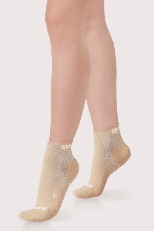 SANKOM ACTIVE COMPRESSION LIGHT ANKLE SOCKS – BEIGE