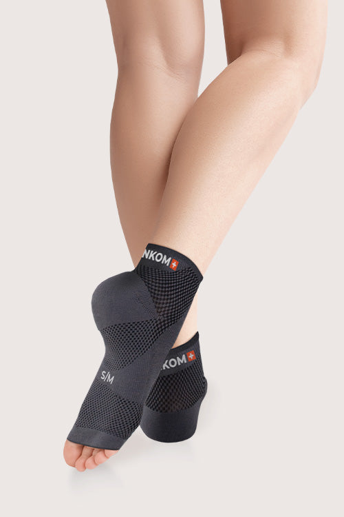SANKOM ACTIVE COMPRESSION LIGHT ANKLE SOCKS OPEN TOE – GREY