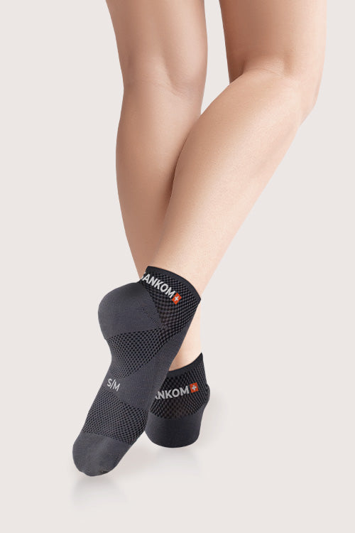 SANKOM ACTIVE COMPRESSION LIGHT ANKLE SOCKS – GREY