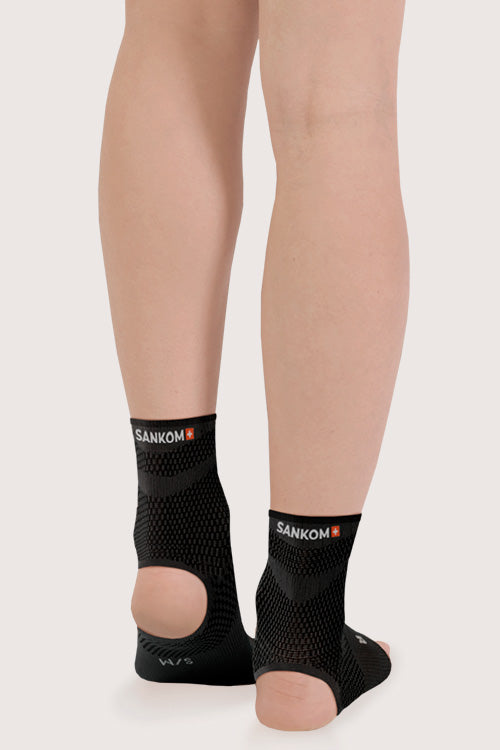SANKOM ACTIVE COMPRESSION OPEN-TOE and OPEN-HEEL SOCKS BLACK