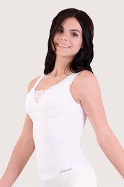 SANKOM PATENT TOP - WHITE LACE