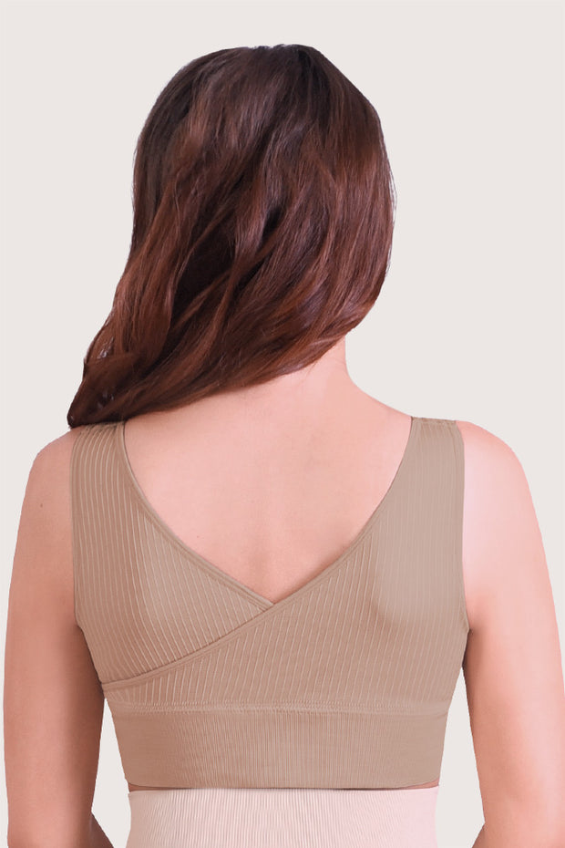 SANKOM PATENT BRA - ORGANIC COTTON  BEIGE