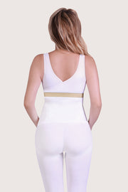 SANKOM PATENT ACTIVEWEAR TOP - WHITE & GOLD