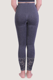 SANKOM PATENT YOGA LEGGINGS WITH LACE - GREY