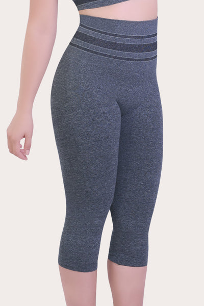 SANKOM PATENT ACTIVEWEAR CAPRI - GREY MELANGE